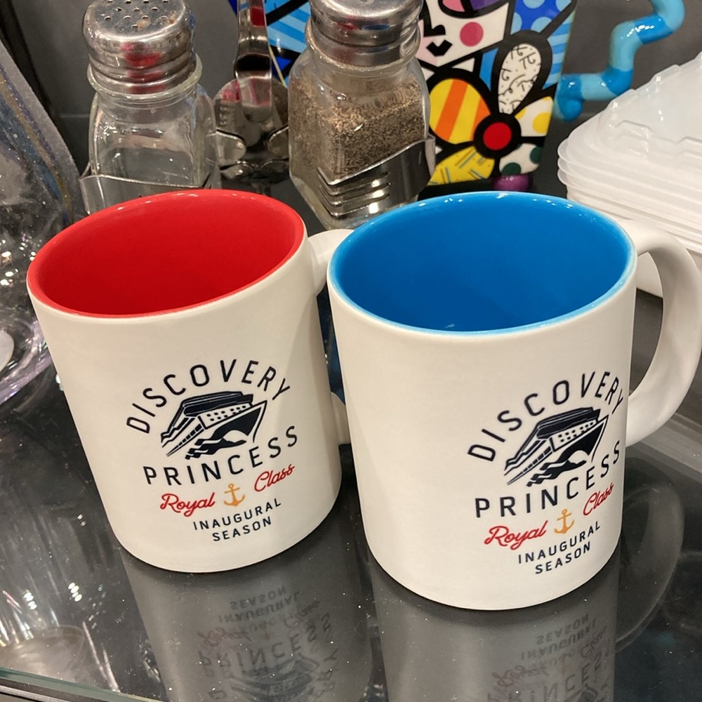NWOT - Discovery Princess - Two Matching Inaugural Voyage Mugs